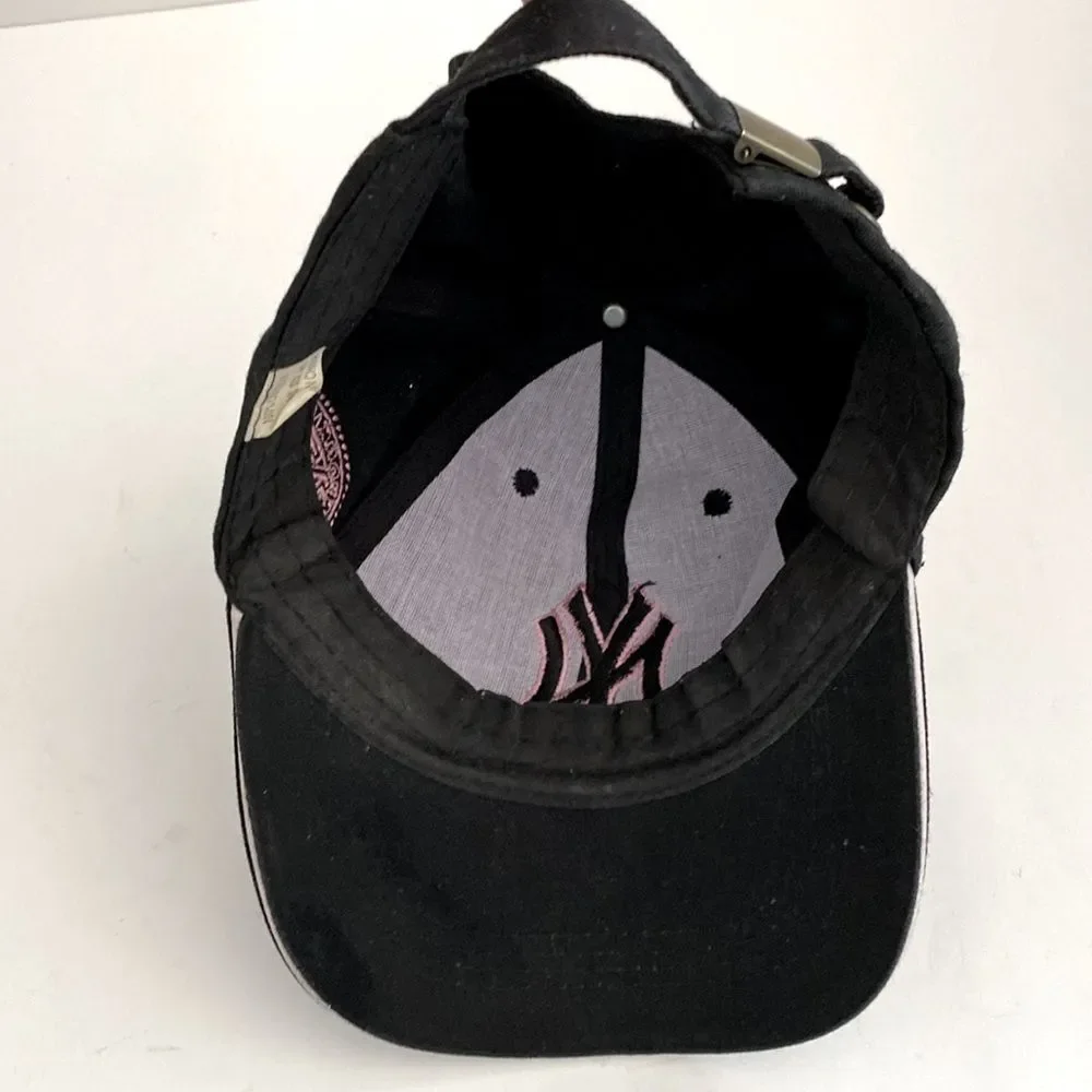 Black and Pink Youth and Women NY Cap One Size Adjustable Sporty Casual Street